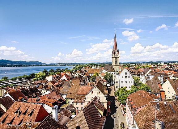 Radolfzell: Blick auf Altstadt, Münster und See