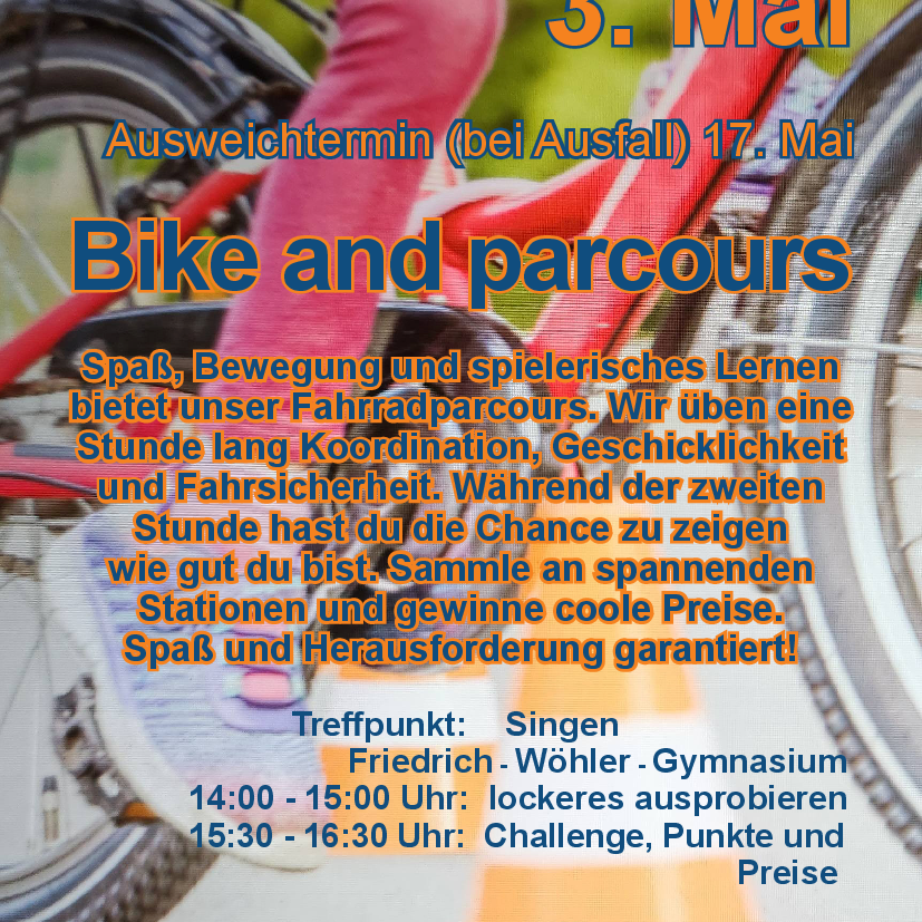 Hochformat; Text über Foto; Foto: rotes Jugendrad; Ausschnitt Rahmen mit Tretlader und Rädern angeschnitten (Abobe Stock))